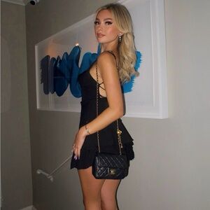 Black Sleeveless Corset Dress